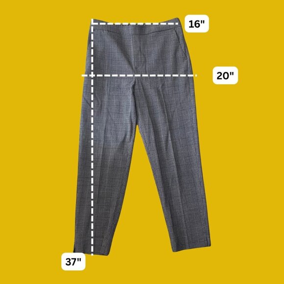 Banana Republic Glen Plaid “Hayden” Pants - Size 8 | Tailored Stretch Trousers - Picture 6 of 8